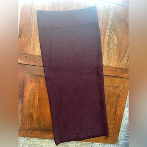 Express Women's Burgandy knit midi skirt/matching top is in my closet